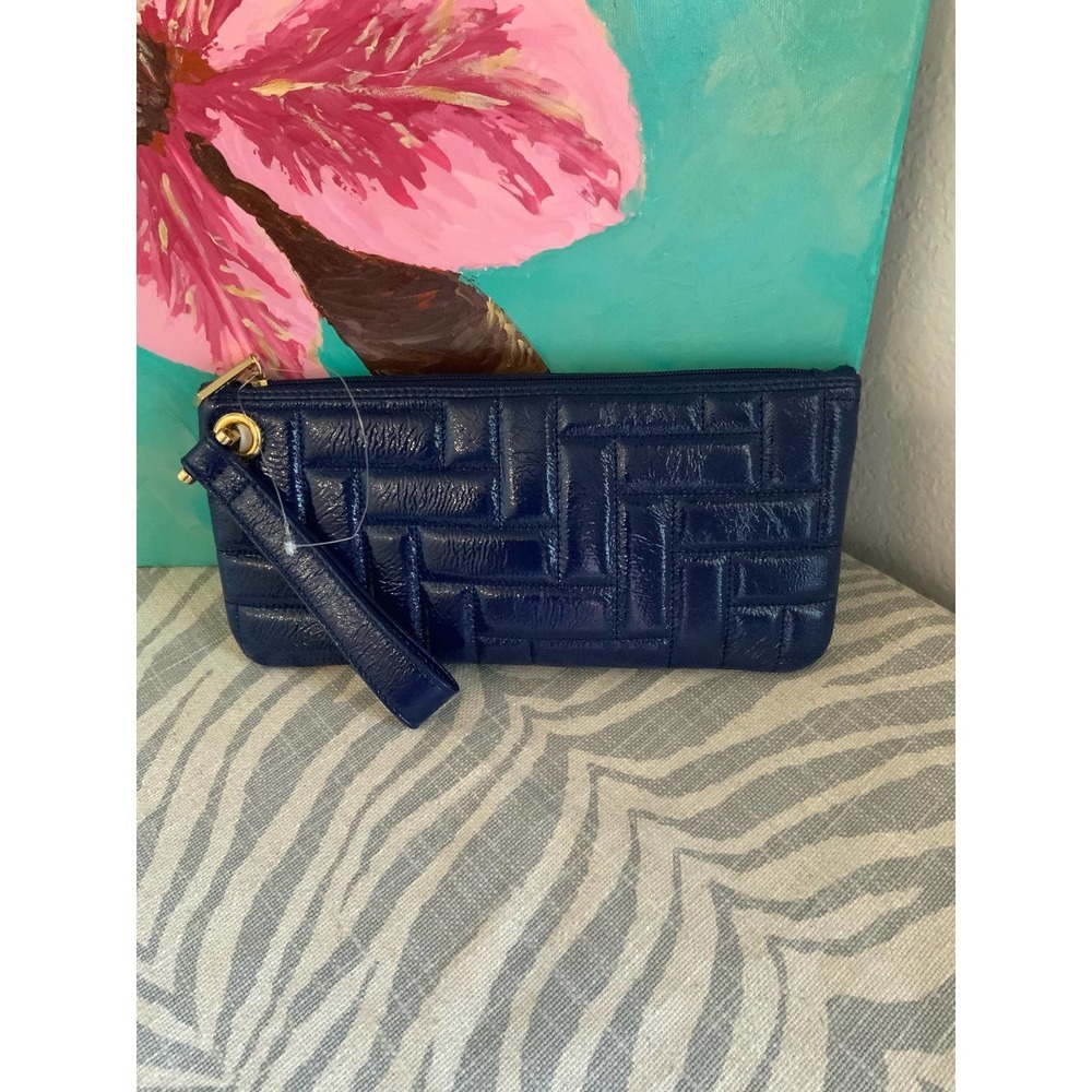 Vintage HOBO International Navy Blue Clutch Bag New Without Tags